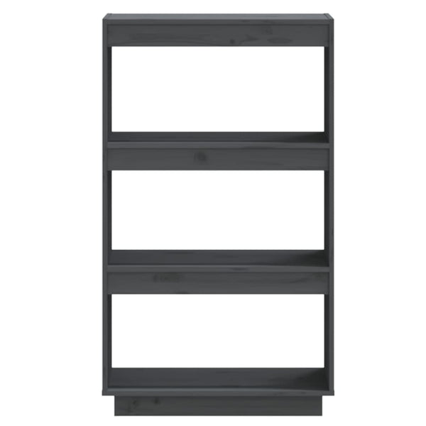 Graues Kiefer Bücherregal 60x35x103 cm