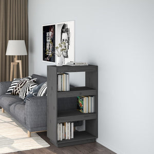 Graues Kiefer Bücherregal 60x35x103 cm