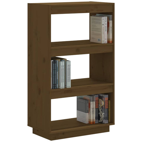 Honigbraunes Bücherregal Kiefer Massivholz 60x35x103 cm