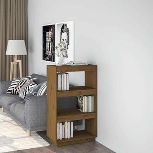 Honigbraunes Bücherregal Kiefer Massivholz 60x35x103 cm