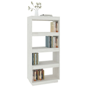Weißes Kiefer Bücherregal/Raumteiler 60x135 cm