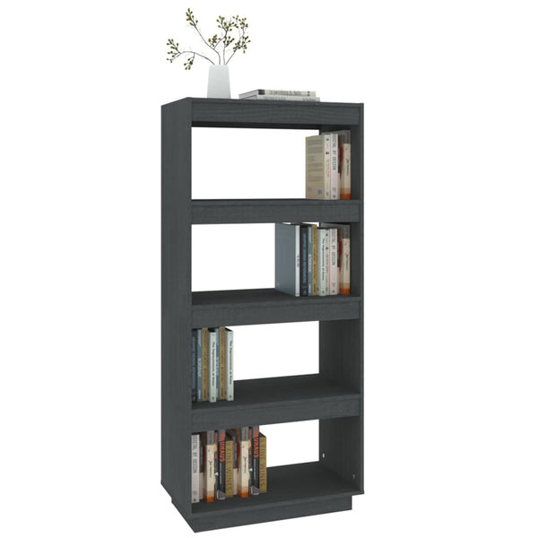 Graues Kiefer Bücherregal/Raumteiler 60x135cm