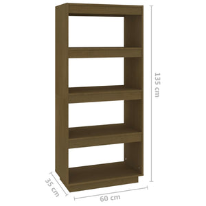 Bücherregal Honigbraun Kiefer Massivholz