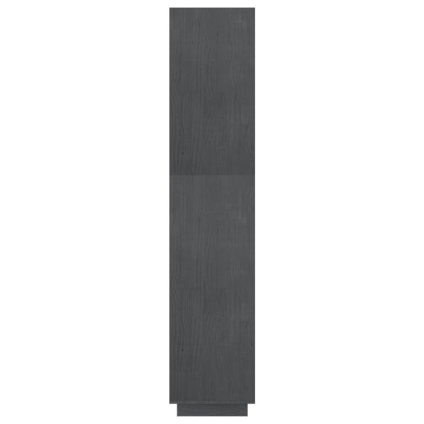 Graues Bücherregal Raumteiler Kiefer Massivholz 167cm