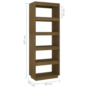 Bücherregal Honigbraun Kiefer Massivholz