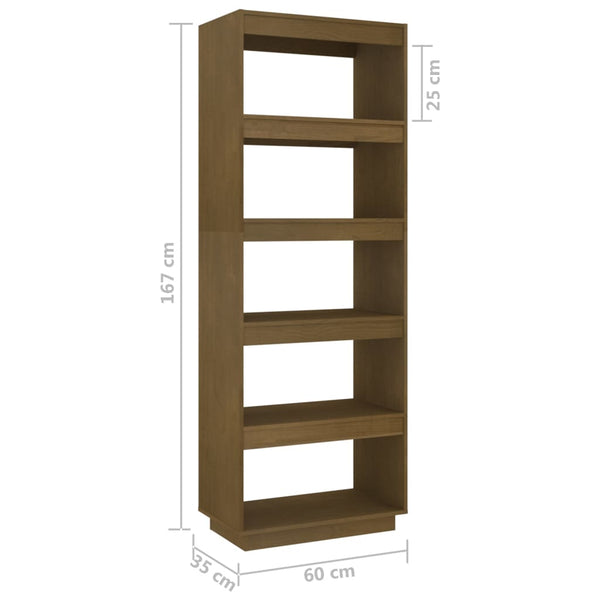Bücherregal Honigbraun Kiefer Massivholz