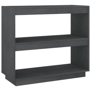 Graues Bücherregal Kiefer Massivholz 80cm
