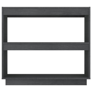 Graues Bücherregal Kiefer Massivholz 80cm