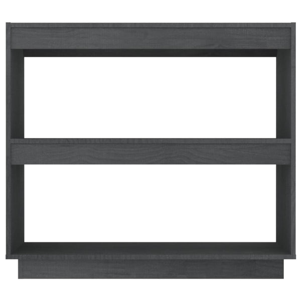 Graues Bücherregal Kiefer Massivholz 80cm