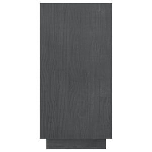 Graues Bücherregal Kiefer Massivholz 80cm