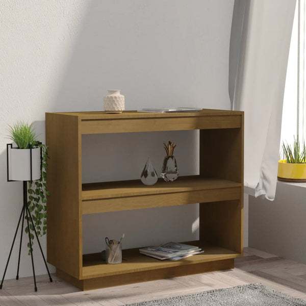 Honigbraunes Bücherregal Kiefer Massivholz 80cm