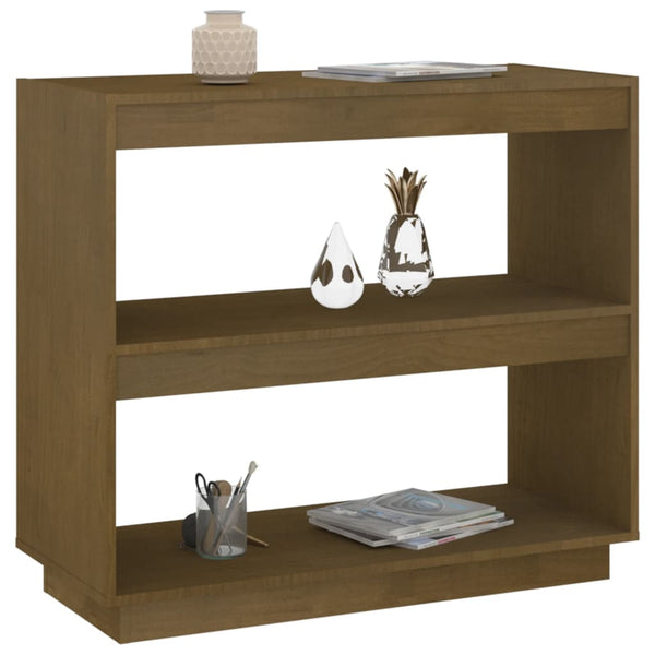 Honigbraunes Bücherregal Kiefer Massivholz 80cm