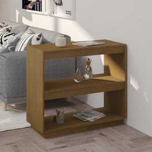 Honigbraunes Bücherregal Kiefer Massivholz 80cm