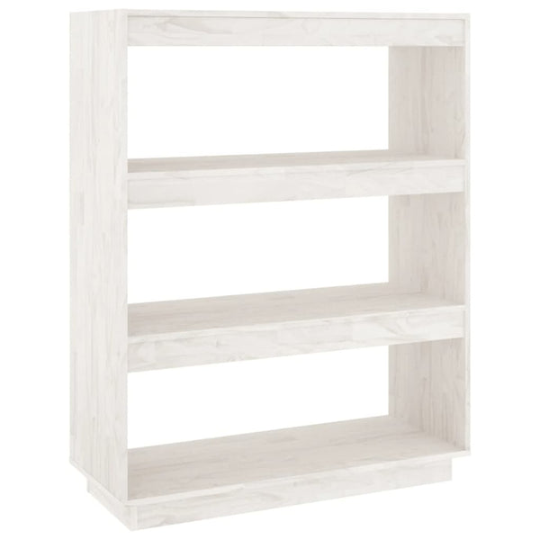 Weißes Bücherregal Kiefer Massivholz 80x103 cm