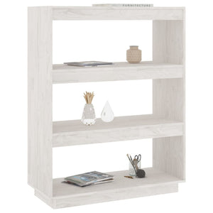 Weißes Bücherregal Kiefer Massivholz 80x103 cm