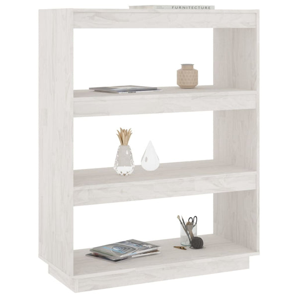 Weißes Bücherregal Kiefer Massivholz 80x103 cm