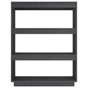 Graues Kiefer Bücherregal Raumteiler 80x103 cm