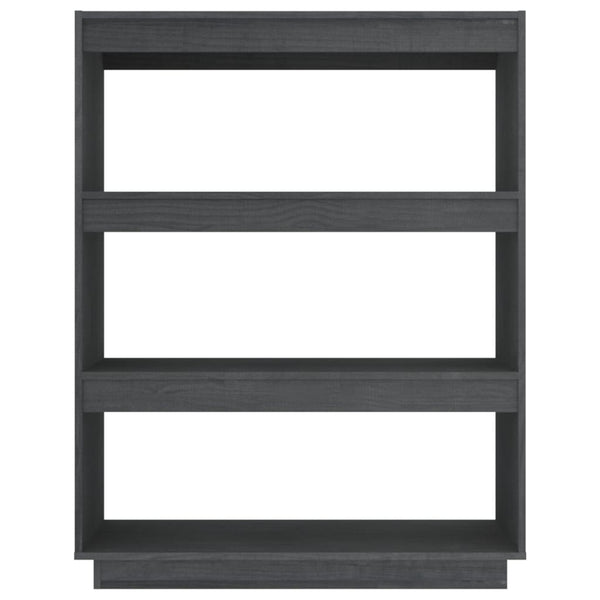 Graues Kiefer Bücherregal Raumteiler 80x103 cm