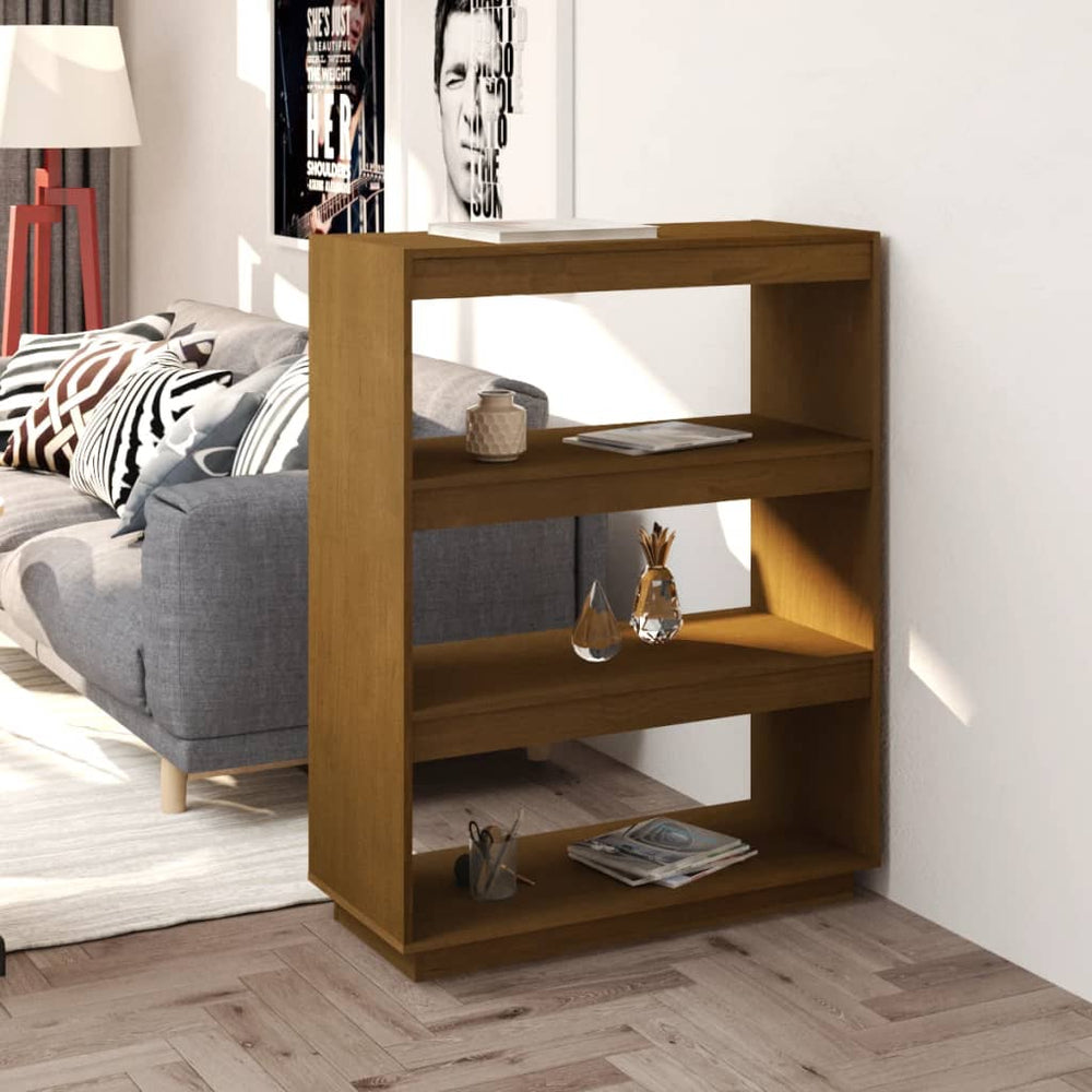 vidaXL Étagère/Séparateur de pièce Marron Miel 80x35x103 Bois de pin massif