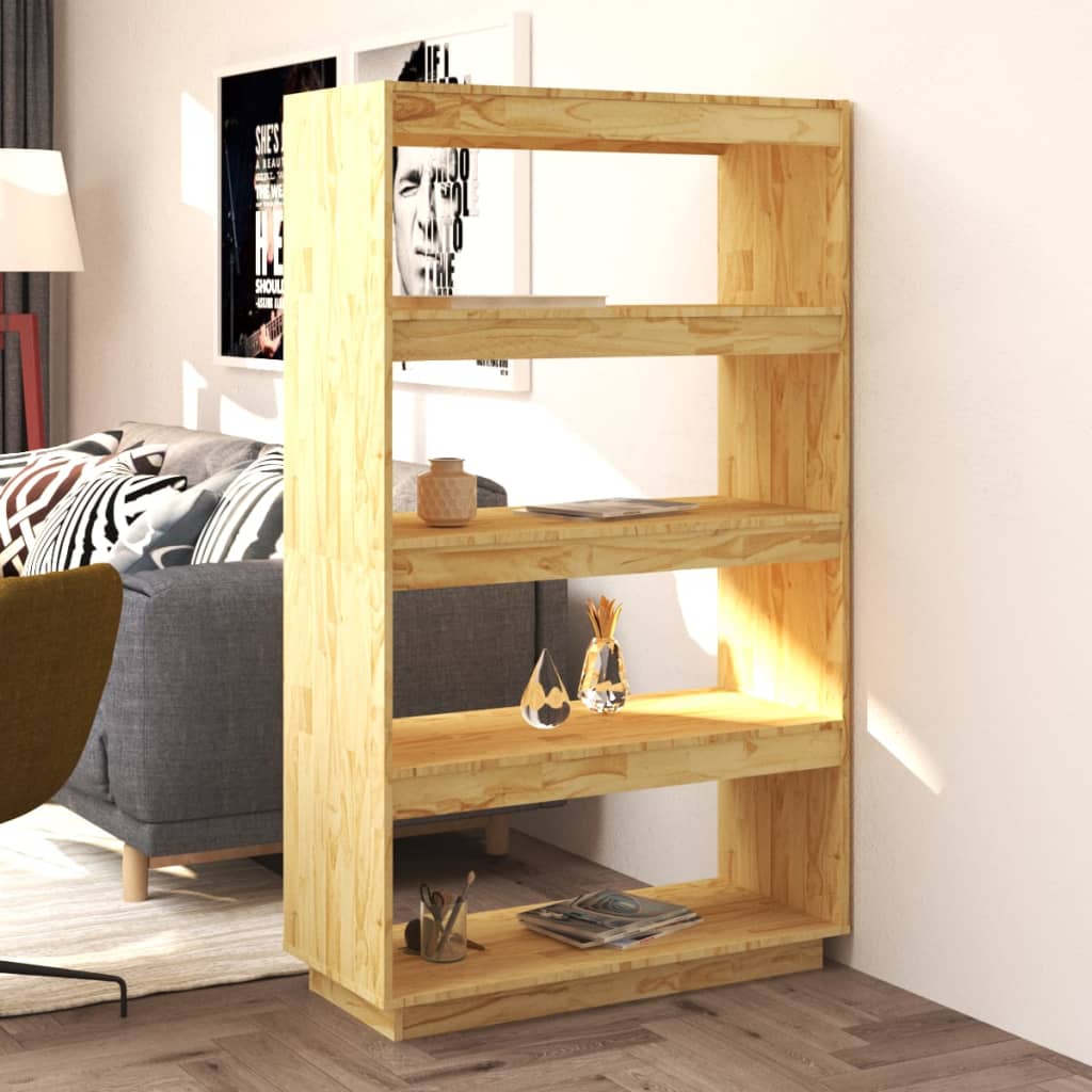 Massivholz Bücherregal Raumteiler 80x135cm