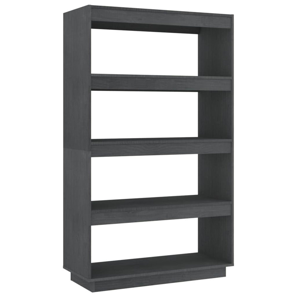 vidaXL Étagère/Séparateur de pièce gris 80x35x135 cm Bois de pin massif