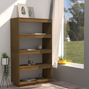 vidaXL Étagère/Séparateur de pièce marron miel 80x35x135 cm Bois de pin massif