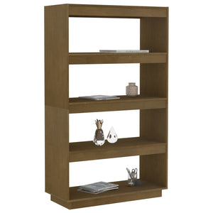vidaXL Étagère/Séparateur de pièce marron miel 80x35x135 cm Bois de pin massif