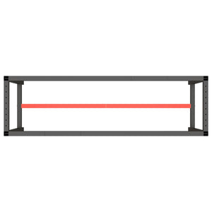 Werkbankgestell Mattschwarz und Mattrot 170x50x79 cm Metall