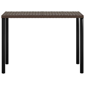 5-tlg. Sofagarnitur in L-Form mit Kissen Poly Rattan Braun