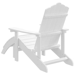Adirondack-Gartenstuhl mit Fußstütze HDPE Weiß