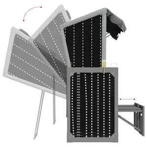 Strandkorb mit Kissen Poly Rattan Massivholz Anthrazit Schwarz