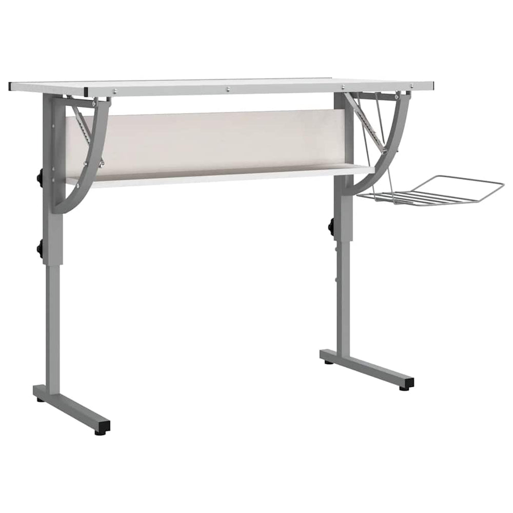 Basteltisch Weiß & Grau, Verstellbar