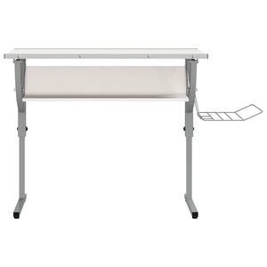 Basteltisch Weiß & Grau, Verstellbar