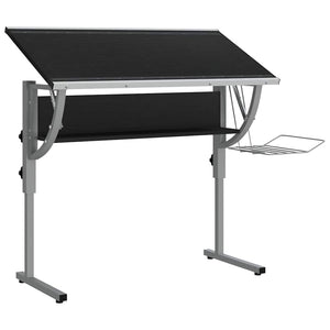 Basteltisch Schwarz & Grau, Verstellbar