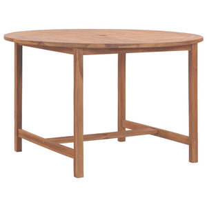 vidaXL Table de salle à manger de jardin Ø110x75 cm en bois de teck massif