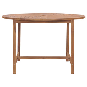 vidaXL Table de salle à manger de jardin Ø110x75 cm en bois de teck massif