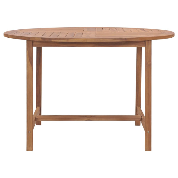 vidaXL Table de salle à manger de jardin Ø110x75 cm en bois de teck massif