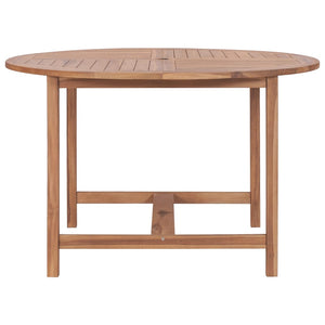 vidaXL Table de salle à manger de jardin Ø110x75 cm en bois de teck massif