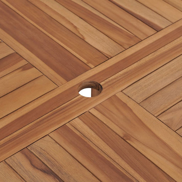 vidaXL Table de salle à manger de jardin Ø110x75 cm en bois de teck massif