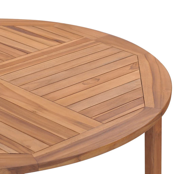 vidaXL Table de salle à manger de jardin Ø110x75 cm en bois de teck massif