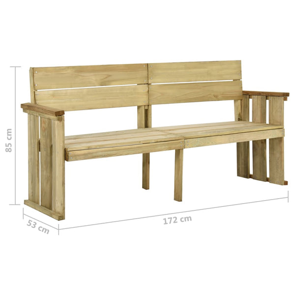 Gartenbank 172 cm Kiefernholz Imprägniert