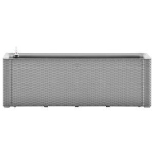 Garten-Hochbeet mit Selbstbewässerungssystem Grau 100x43x33 cm