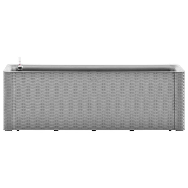 Garten-Hochbeet mit Selbstbewässerungssystem Grau 100x43x33 cm
