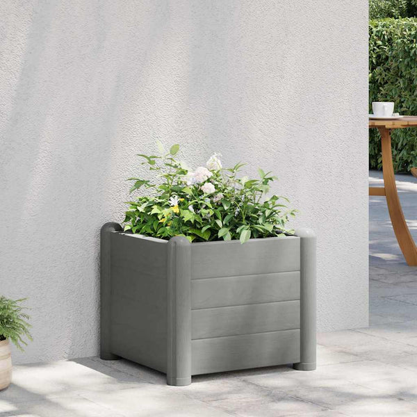Garten-Hochbeet PP Stein Grau 43x43x35 cm