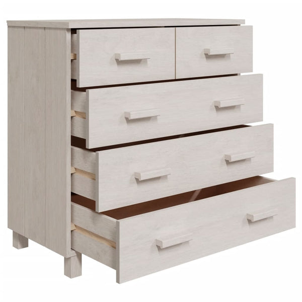 Weißes Kiefer Massivholz Sideboard 79 cm