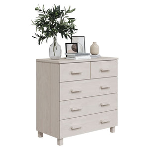 Weißes Kiefer Massivholz Sideboard 79 cm