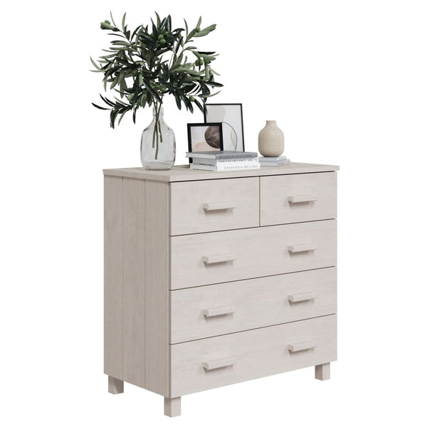 Weißes Kiefer Massivholz Sideboard 79 cm
