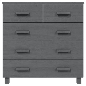 Sideboard HAMAR Dunkelgrau Kiefer Massivholz 79 cm