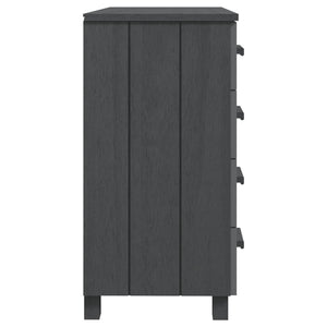 Sideboard HAMAR Dunkelgrau Kiefer Massivholz 79 cm