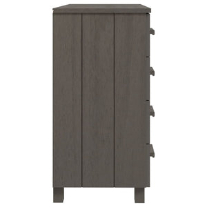 Sideboard HAMAR Hellgrau Kiefer Massivholz 79x80cm